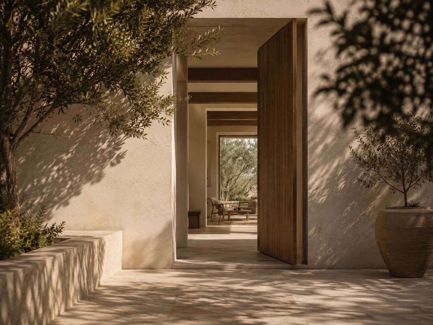 A considered courtyard entrance, evoking Geelong's established residential character